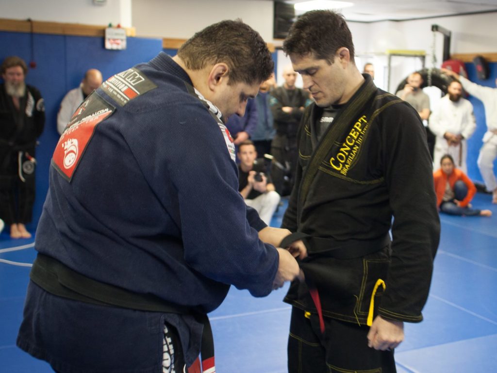Eric receives black belt